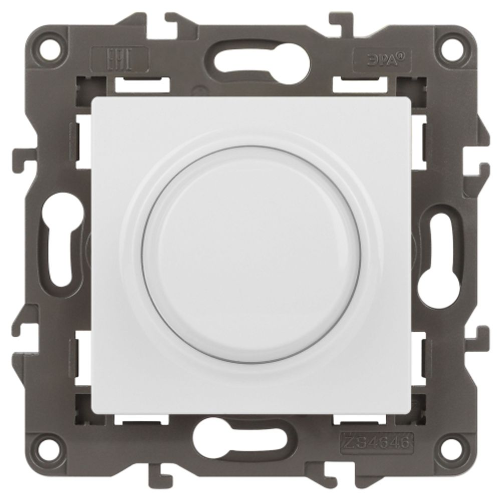 14-4101-01 ЭРА Светорегулятор поворотно-нажимной, 400ВА 230В, IP20, Эра Elegance, белый