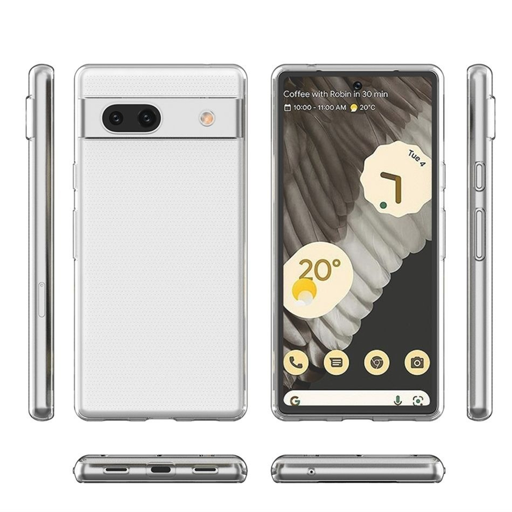 Тонкий силиконовый чехол для смартфона Google Pixel 7A, серия Ultra Clear от Caseport