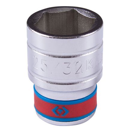 Цена на KING TONY (433525S) Головка торцевая стандартная шестигранная 1/2", 25/32", дюймовая
