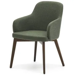 Стул Nelida, зеленый шенилл с темными ножками