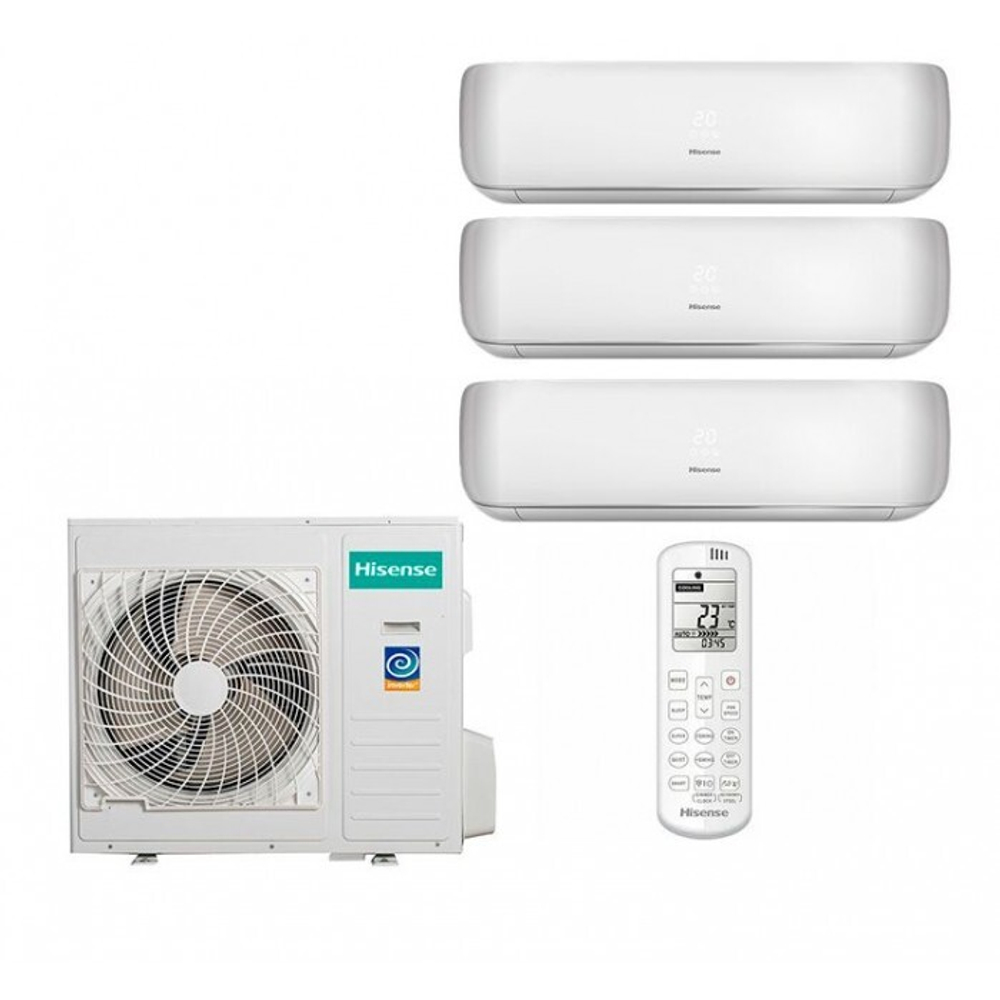 Мульти сплит-система Hisense на 3 комнаты (35+35+35 кв.м.) Premium Design