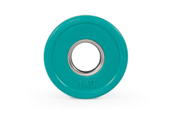 Цветной тренировочный диск 1,0 кг (малый, цвет - зеленый)