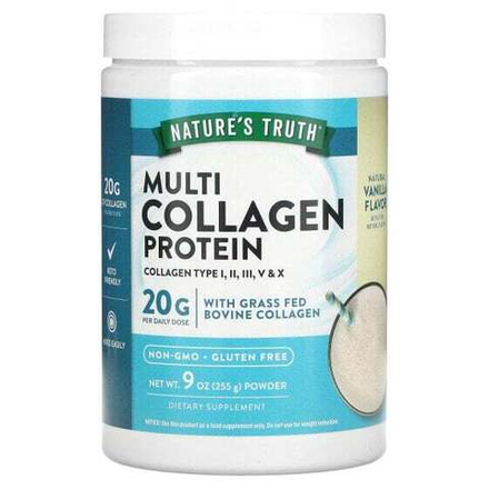 Для мышц и суставов Nature's Truth, Мультиколлагеновый протеин, ваниль, 255 г (9 унций)