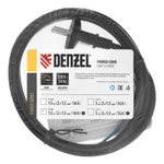 Шнур сетевой Energy Series, ПВС, 1,5 м, 2 x 1,5 мм, с неразборной вилкой, черный, Denzel