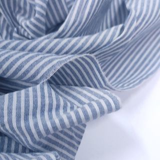 Варёный хлопок "Полоска Джинс", 2 мм