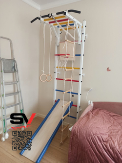 Монтаж шведской стенки Sv Sport в пеноблочные, газоблочные стены