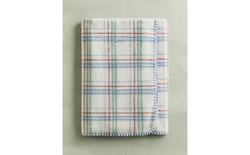 Zara Home плед детский из полиэстера, синий, в клетку, 70x100 см