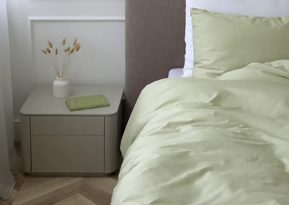 Тумба прикроватная Tammi 2 ящика ширина 50 см (серо-бежевый)