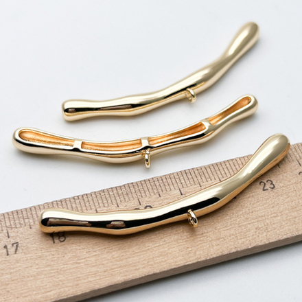 Бусина-бейл, цвет золото, размер 63*6 мм, цена за 1 шт