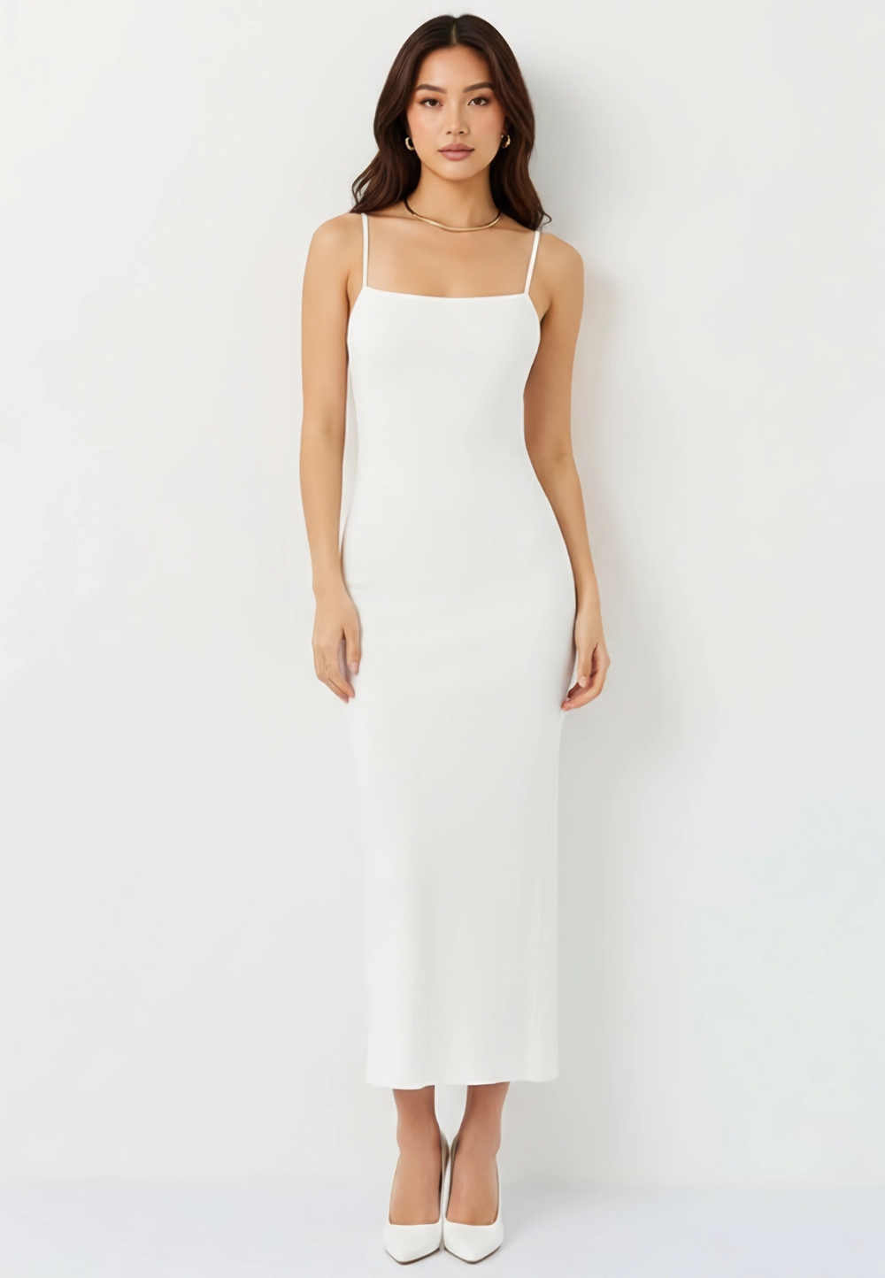 Платье на бретелях кашемир