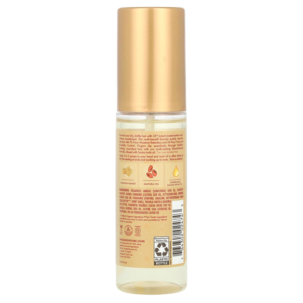 SheaMoisture, Мед манука и масло мафуры, увлажняющее и питательное масло, 97 мл (3,3 жидк. унц.)