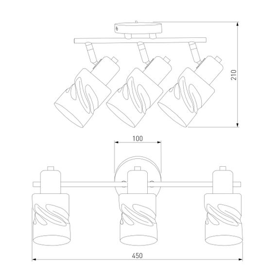 Спот Eurosvet Ansa 20120/3 чёрный жемчуг