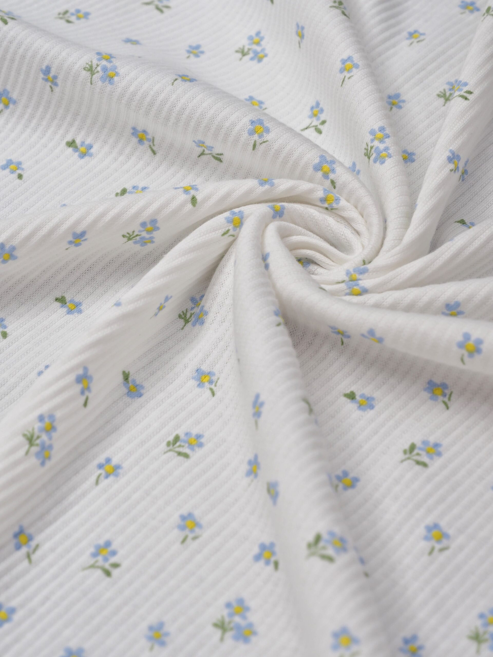 Ткань кашкорсе лайкра с хлопком, нежная, цвет теплый белый с принтом, ширина 145 см