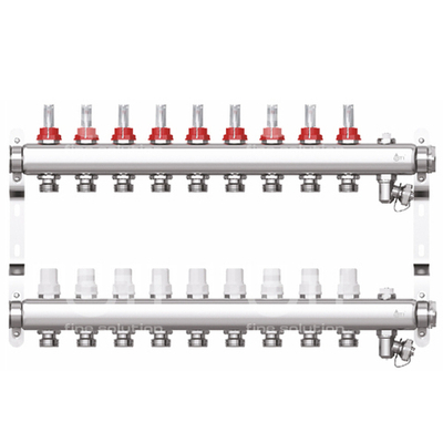 Коллекторная группа STI СМ9F в сборе с расходомерами (9 вых.)