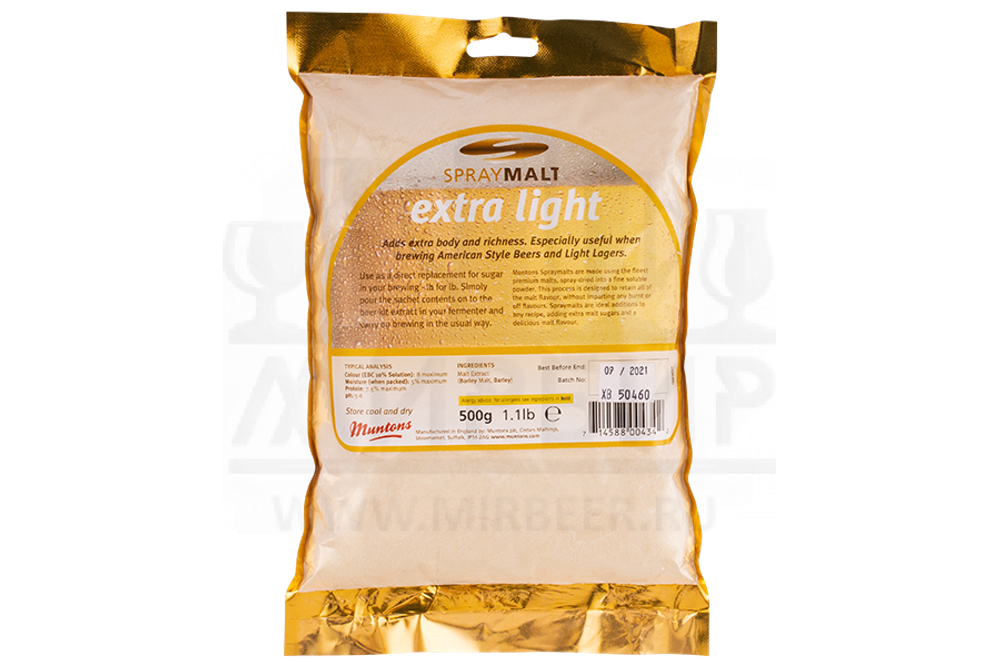 Сухой неохмеленный солодовый экстракт Muntons "Extra Light", 0,5 кг