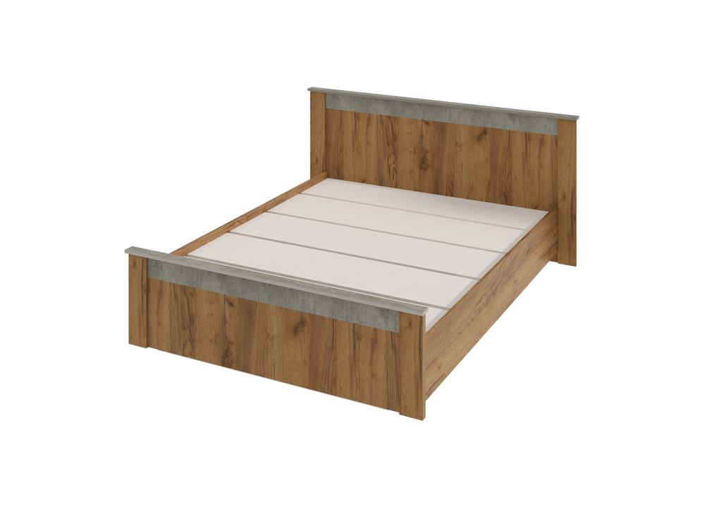 Кровать "Франк"1,4 м КР-19 крафт/метрополитан грей