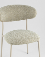 Стул обеденный Ayla бежево-зеленый кремовые ножки