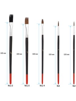 Набор кистей 15шт. пони, щетина, плоские, круглые (SB-3298)