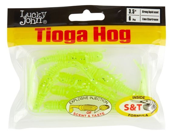 Виброхвосты съедобные LJ Pro Series TIOGA HOG 3.5in (8,9 см), цв. 071, 6 шт.