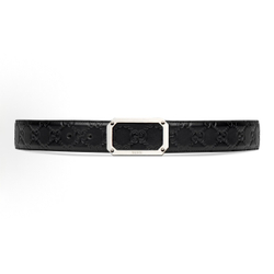 Кожаный ремень Gucci Black Signature Leather Belt