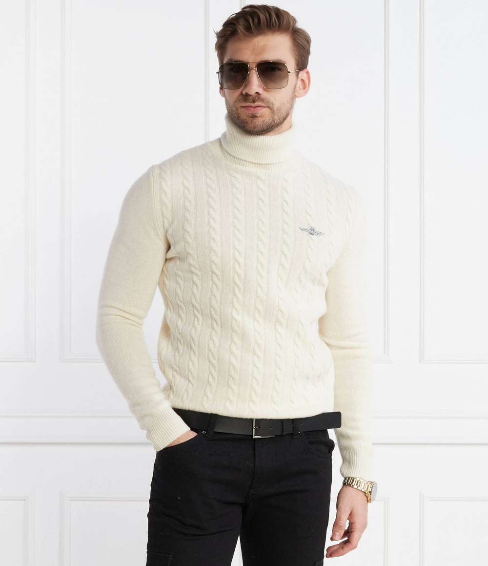 Хлопковый гольф Aeronautica Militare - экрю(MA1485L417)