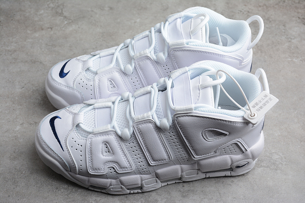 Nike air more uptempo white navy discount