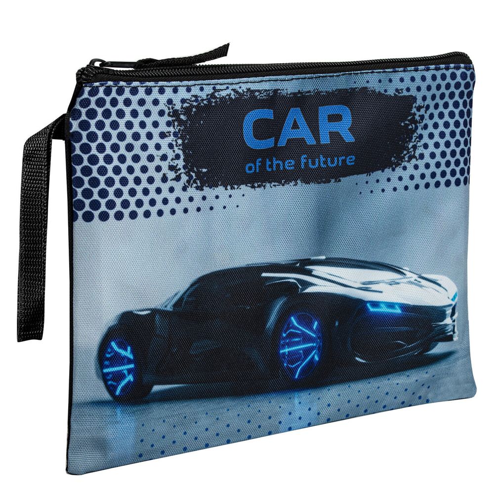 Папка для тетрадей BRAUBERG А5, 1 отделение, полиэстер, на молнии, с ручкой, "Future", 270975