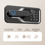 Сейф DELI "AE131" биометрический + электронный замок + ключ, 380х360х600 мм, 29 кг, белый