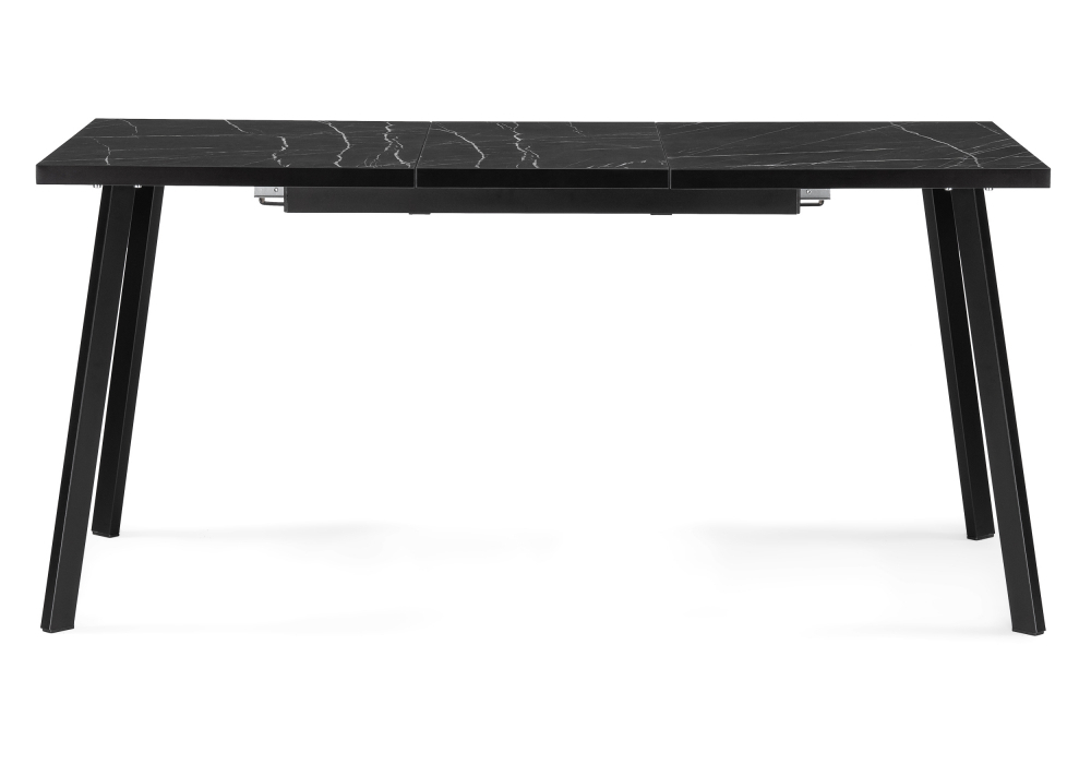 Стол деревянный Woodville Цефей 120(160)х75х75 файерстоун, черный матовый