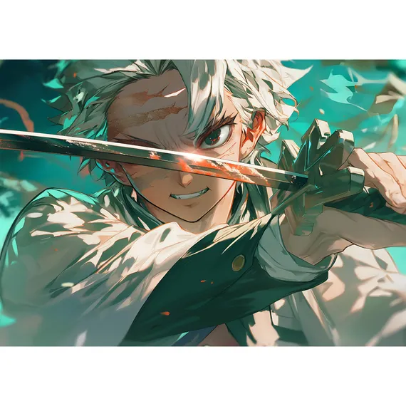 Постер Sanemi Furious - Demon Slayer