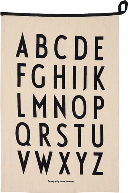Полотенце кухонное Design Letters Premium Classic, хлопок, 70 50 см, чёрное