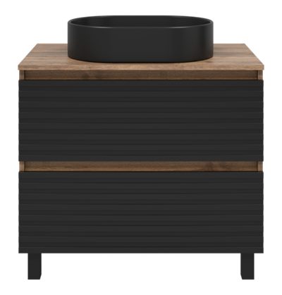 Тумба под раковину Brevita Dakota 80 (черная)