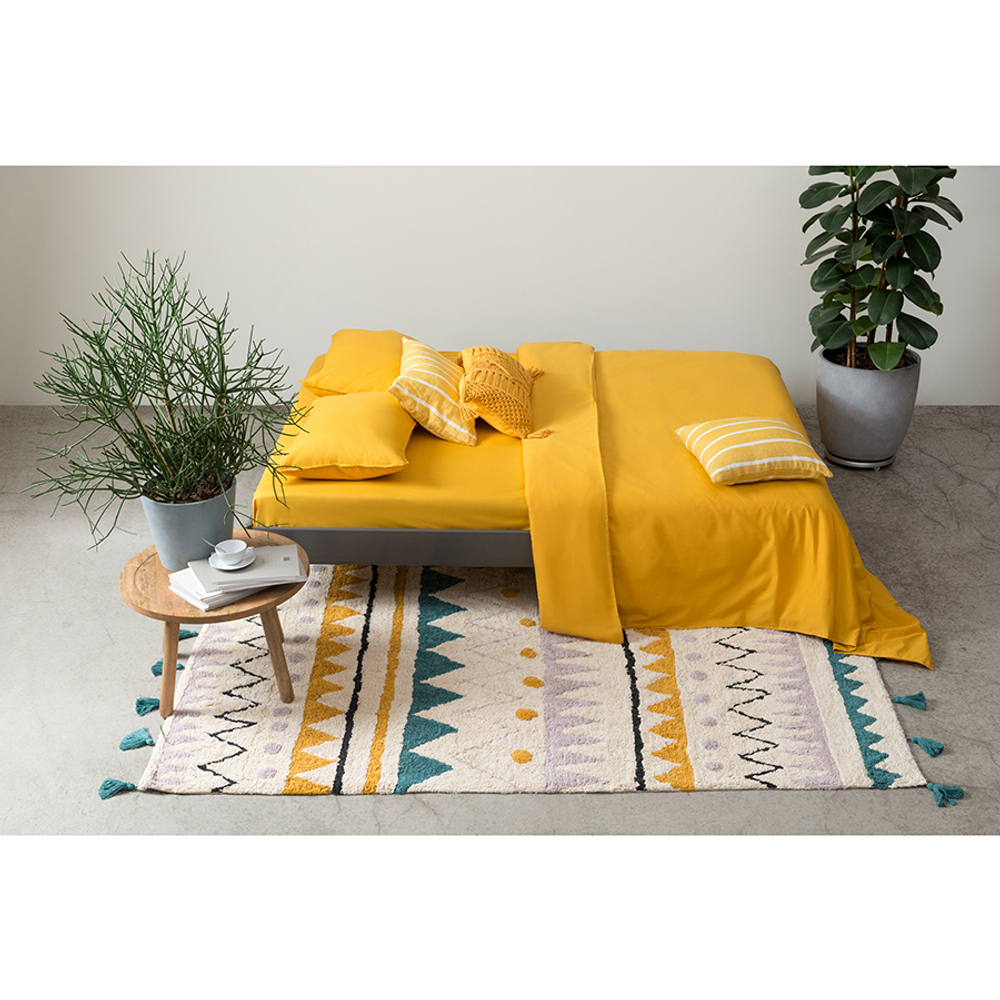 Набор из двух наволочек горчичного цвета из органического стираного хлопка из коллекции essential, 70х70 см