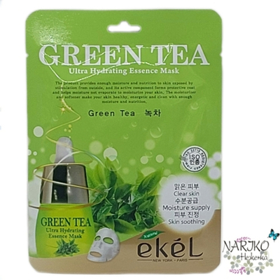 Маска для лица тканевая Зелёный чай EKEL Green Tea Ultra Hydrating Essence Mask, 25 мл.