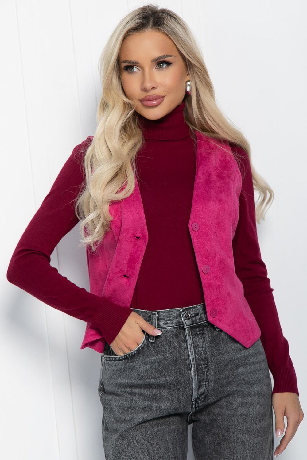 Жилет Силуэт (розовый) Б11463 LT Collection