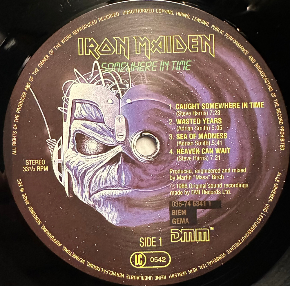 Iron Maiden - Somewhere In Time (Европа 1986г.)