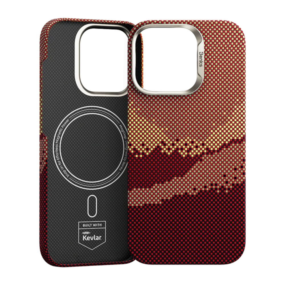 Кевларовый чехол MagSafe Benks ArmorAir GoldenTide для iPhone 16 Pro Тонкий чехол из арамидного волокна DuPont Kevlar