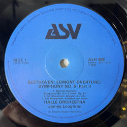 Винтажная виниловая пластинка LP Бетховен Beethoven, James Loughran, Hall Orchestra Симфония Symphony No. 5 In C Minor Op. 67 (Англия 1982)