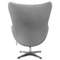 Кресло Egg серая искусственная замша