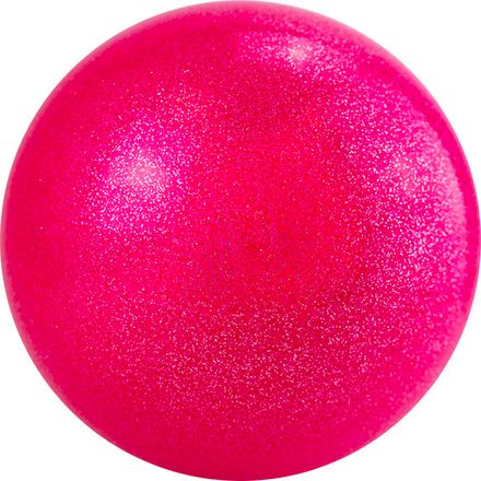 Мяч для художественной гимнастики TORRES, AGP-19-08, диам. 19см, ПВХ, малиновый с блестками