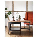 Журнальный стол - IKEA ARKELSTORP/ИКЕА АРКЕЛЬСТОРП, 65x140x52 см, черный/светло-коричневый