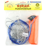 Кукан металлический (трос) 7-ми карабиновый Три Кита, с поплавком