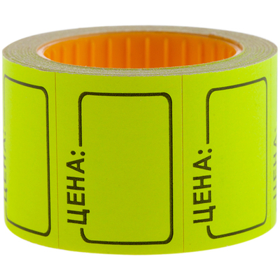 Этикет-ценник, OfficeSpace, 35х25мм, желтый, 200 штук в рулоне