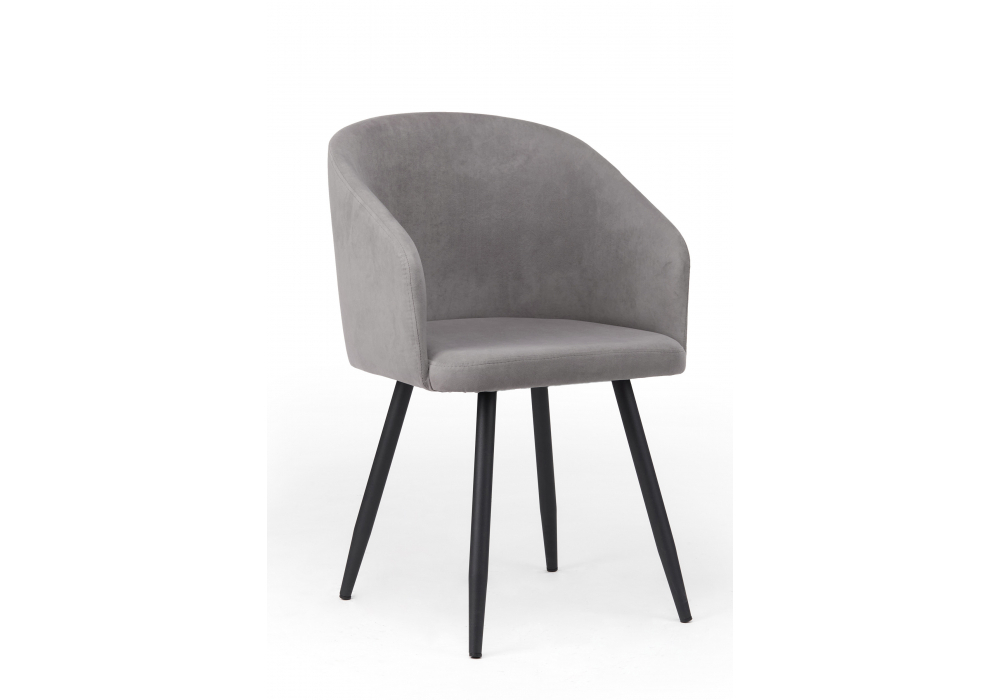 Стул на металлокаркасе Woodville Монер 360 темно-серый (glory 20), черный