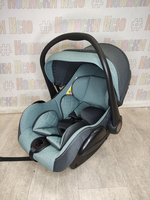 Автолюлька Indigo Bonny группа 0+ (0-13кг) зеленый-серый