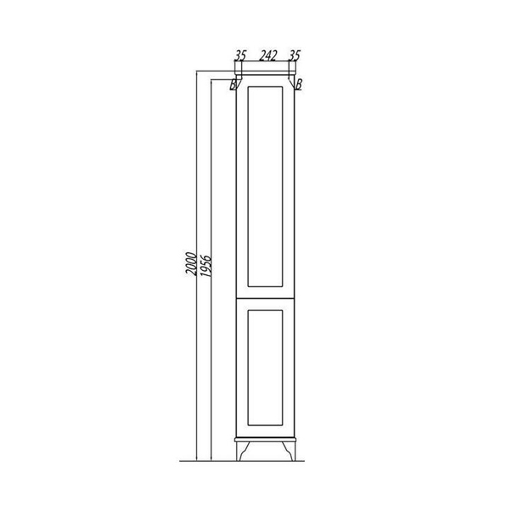 Шкаф - колонна AQUATON Леон Н дуб белый 1A187903LBPS0