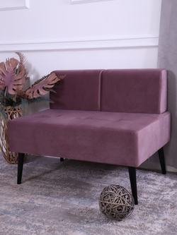 Диван "Twist" антивандальный велюр Lilac/венге