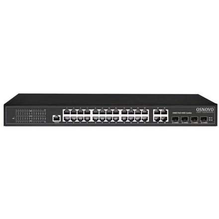 Управляемый гигабитный коммутатор на 24 PoE порта Osnovo SW-8244/L(400W)