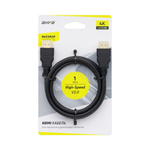 Кабель HDMI-HDMI, version 2.0, 4K/60Hz, 1м, черный