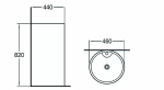 Раковина SantiLine 46 SL-4003MW белая матовая
